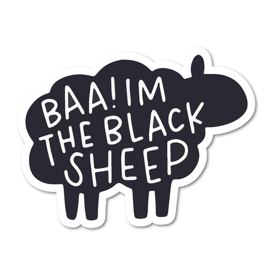 Mouthy Broad: Baa I'm The Black Sheep Sticker
