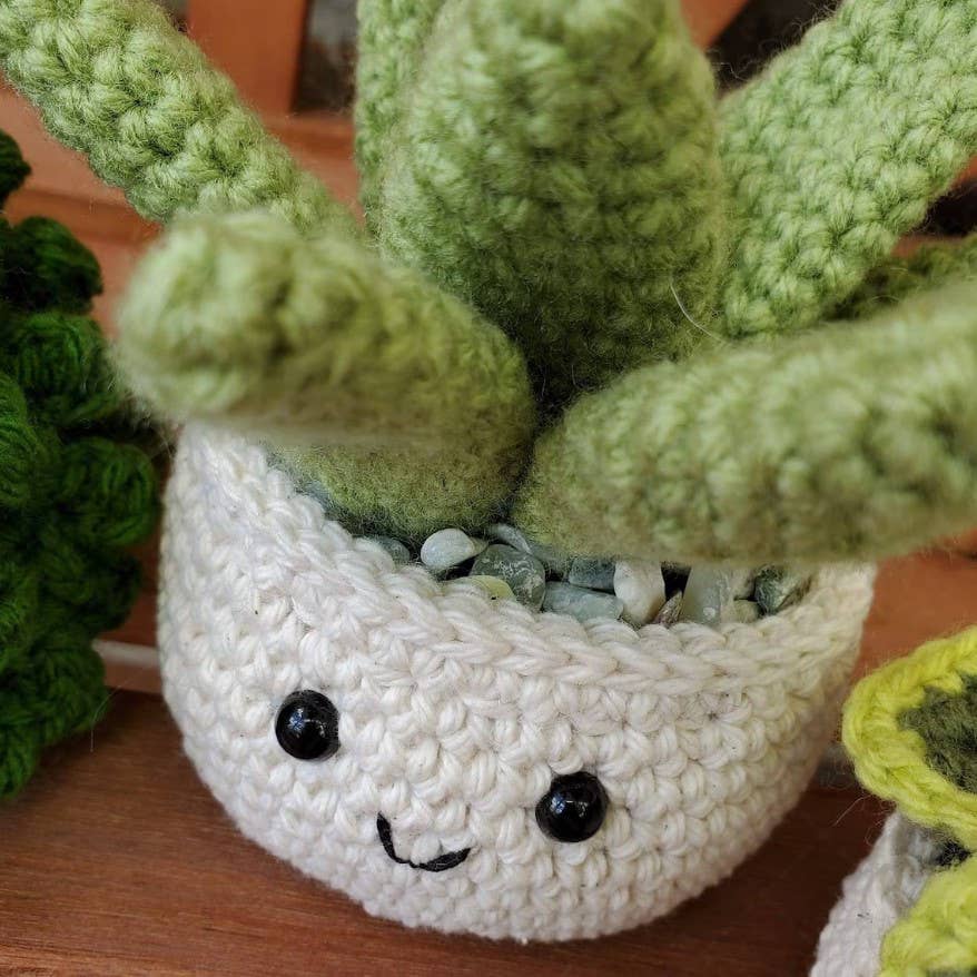 TOMOPOD LLC - Crochet Succulent Plant, Houseplant Decor, Plant Lover Gift: Dwarf Snake