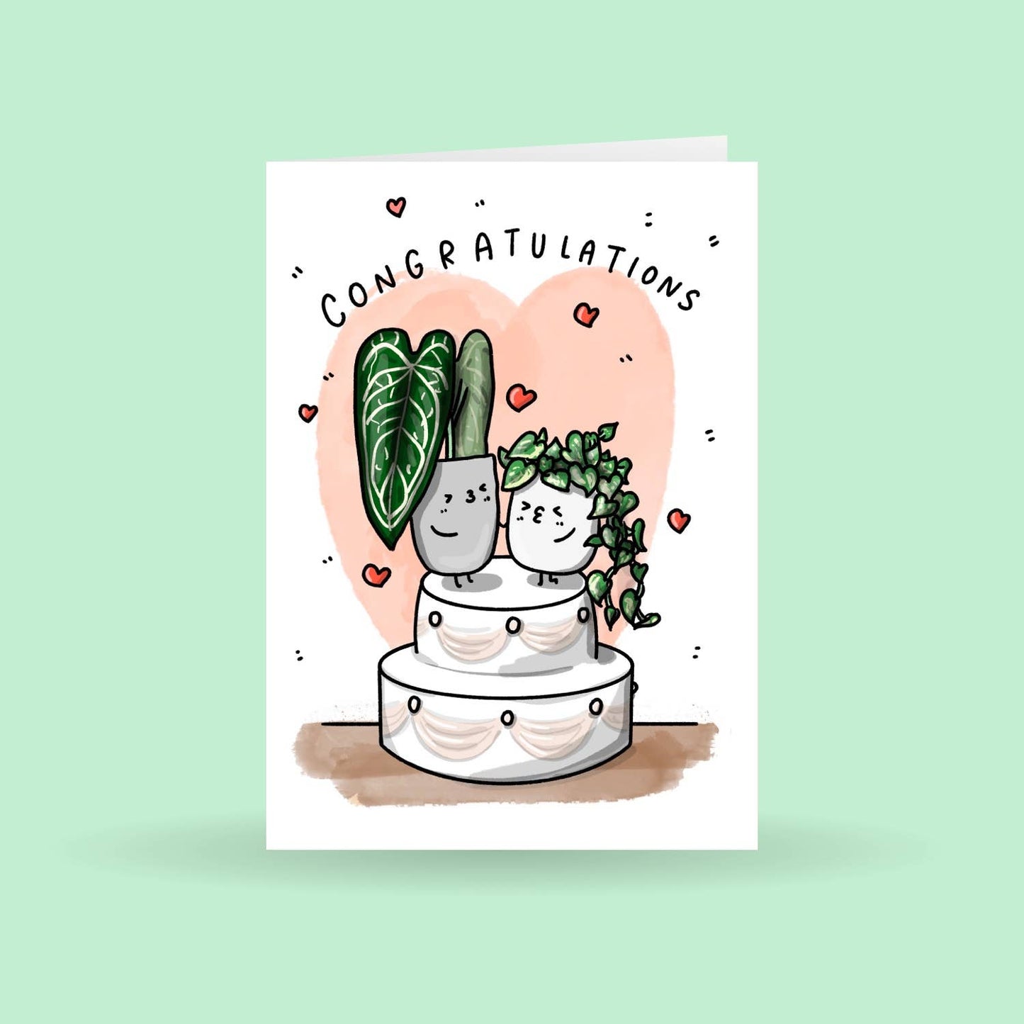 Home by Faith - Congratulations on your wedding, Plant Greeting Card