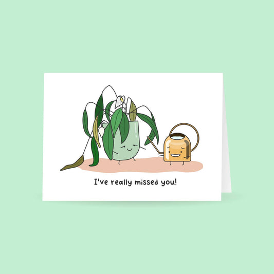 Home by Faith - I've Missed You Plant Greeting Card